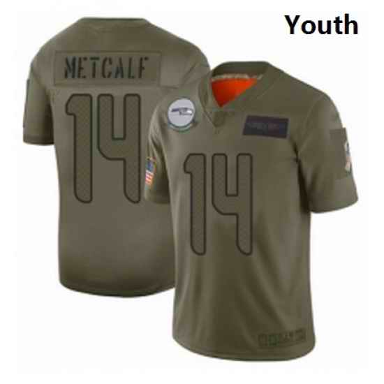 Youth Seattle Seahawks 14 DK Metcalf Limited Camo 2019 Salute to Service Football Jersey